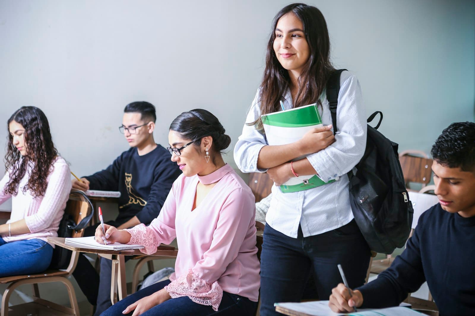 New students settling into a class